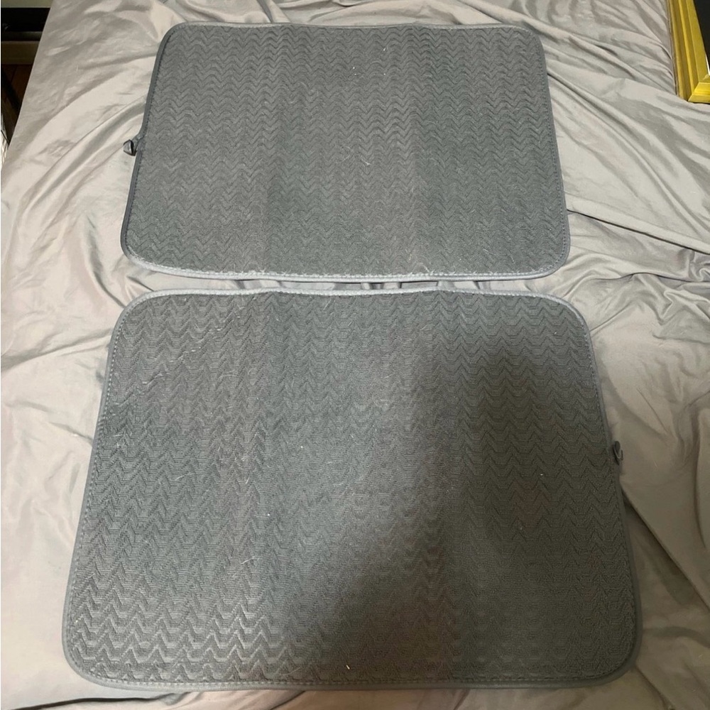 2 Grey Dish Drying Mats